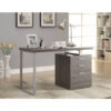 Modish Office Desk with File Drawer, Gray