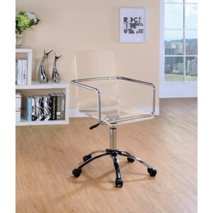 140220266990f2c4bb011.jpeg Modern Design Transparent Acrylic Adjustable Office Chair, Clear