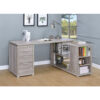 Contemporary Style L Shaped Office Desk, Gray