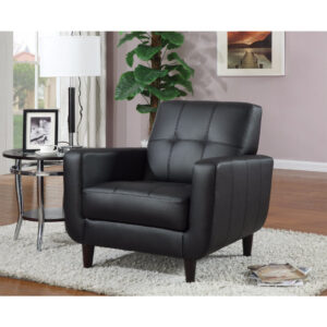 High toned Accent Chair, Black
