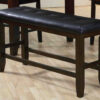 Comfy Wooden Counter Height Bench, Black & Espresso Brown