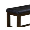 Comfy Wooden Counter Height Bench, Black & Espresso Brown
