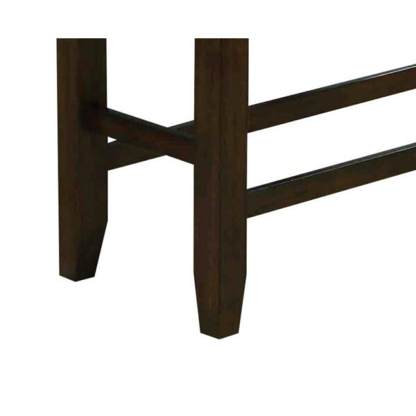 Comfy Wooden Counter Height Bench, Black & Espresso Brown