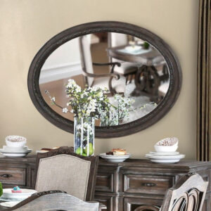 140220266990f38bd06d5.jpeg Oval Wall Mountable 5mm Beveled Mirror, Rustic Natural Brown