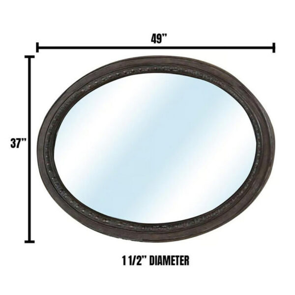 140220266990f391ad6ac.jpeg Oval Wall Mountable 5mm Beveled Mirror, Rustic Natural Brown