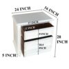140220266990f3cc1e575.jpeg 28 Inch Bedside Nightstand, 2 Drawers with Classic Round Knobs, Handcrafted White Mango Wood
