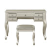 Cherub Vanity Set Featuring Stool And Mirror Silver