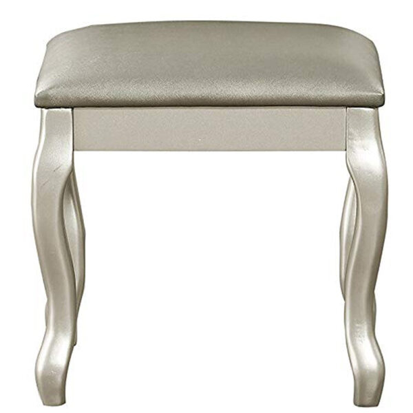 Cherub Vanity Set Featuring Stool And Mirror Silver