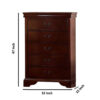 Decorously Functional Pine Wood, Plywood & Birch Veneer Chest, Cherry