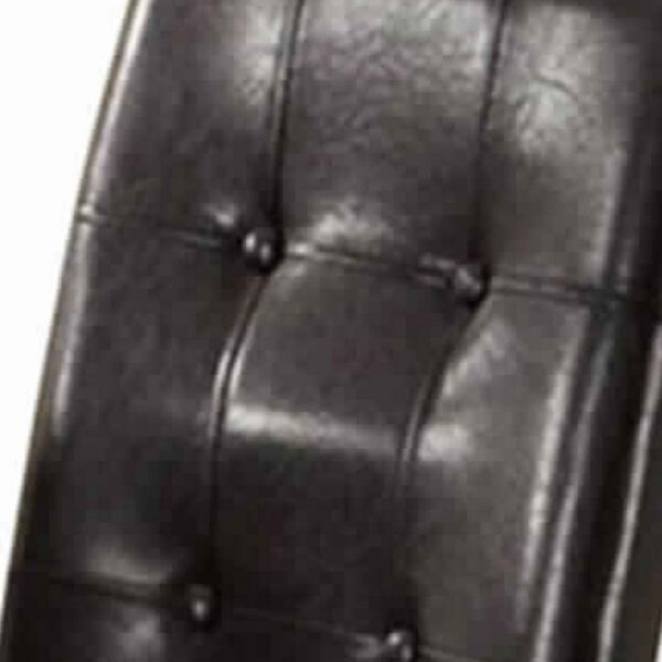 Faux Leather Dining Side Chair In Pine, Set Of 2, Dark Brown