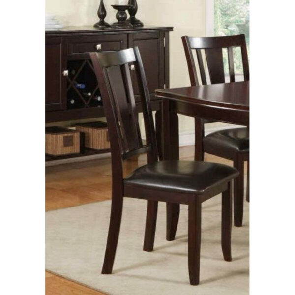 140220266990f43954292.jpeg Contemporary Rubber Wood Dining Chair With Upholstered Seat, Set Of 2,Brown