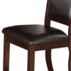Contemporary Rubber Wood Dining Chair, Set Of 2, Brown And Black