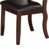 Contemporary Rubber Wood Dining Chair, Set Of 2, Brown And Black