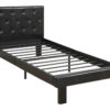 140220266990f4589b946.jpeg Faux Leather Upholstered Twin size Bed With tufted Headboard Black