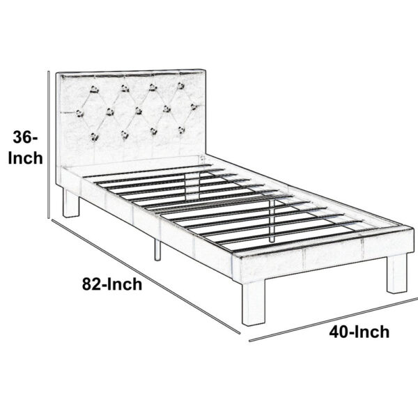 140220266990f45f3a262.jpeg Faux Leather Upholstered Twin size Bed With tufted Headboard Black