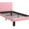 140220266990f46f49faf.jpeg Faux Leather Upholstered Twin size Bed With tufted Headboard Pink