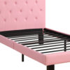 140220266990f472af222.jpeg Faux Leather Upholstered Twin size Bed With tufted Headboard Pink