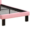 140220266990f474478b4.jpeg Faux Leather Upholstered Twin size Bed With tufted Headboard Pink