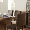 Wood & Fabric Dining Side Chair With Comfortable Padding, Set of 2