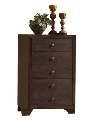 140220266990f638b4267.jpeg Wooden Chest with 5 Spacious Drawers , Espresso Brown