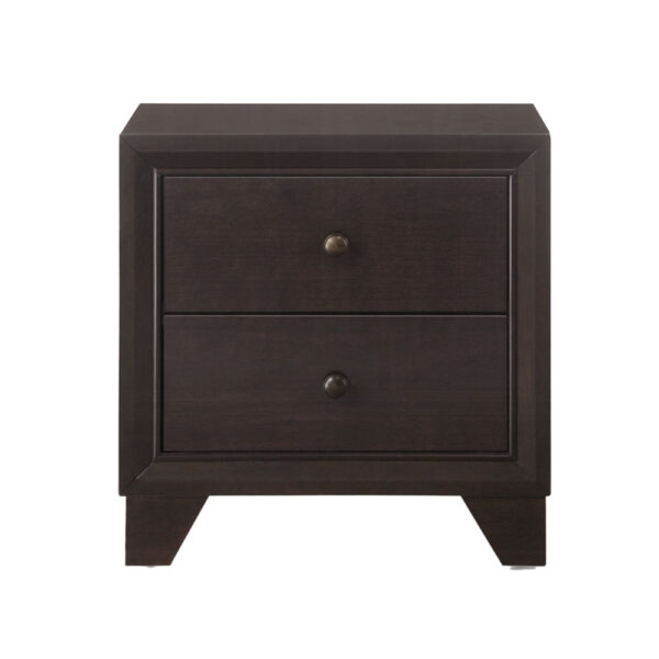 140220266990f6b1cf27d.jpeg Wooden Night Stand with Two Drawer , Espresso Brown