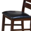 Leather Upholstered Wooden Side Chairs With Ladder Back, Brown & Black, (Set of 2)