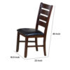 Leather Upholstered Wooden Side Chairs With Ladder Back, Brown & Black, (Set of 2)