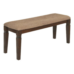 140220266990f6f24e7e9.jpeg Fabric Upholstered Solid Wooden Bench, Light & Dark Brown
