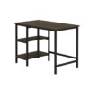 Metal And PU Study Computer Set With Writing Desk And PU Chair, Black