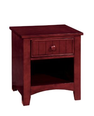 140220266990f7644fb01.jpeg Wooden Night Stand With One Drawer And Open Shelf In Cherry Brown