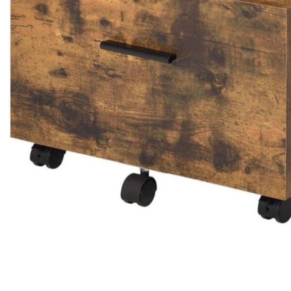 140220266990f9010847c.jpeg Wooden File Cabinet With Open Compartment And Drawer, Oak Brown And Black