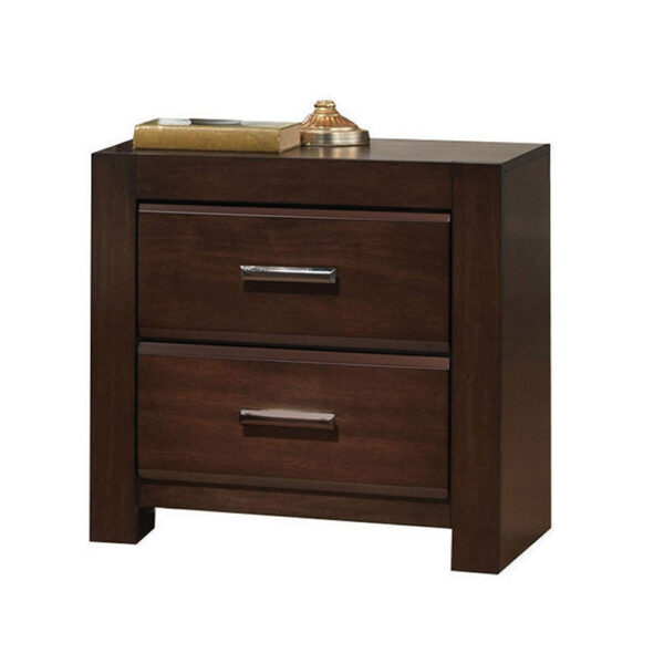 140220266990f911437c2.jpeg Wooden Two Drawer Nightstand In Walnut Finish