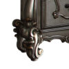 Two Drawer Nightstand With Oversized Scrolled Legs In Antique Platinum Finish