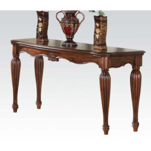 140220266990f95dd07aa.jpeg Wooden Sofa Table with Carved Details, Cherry Brown