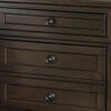 Wooden Mid Century Design Night Stand Chest With Hidden Drawer, Dark Brown