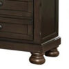 Wooden Mid Century Design Night Stand Chest With Hidden Drawer, Dark Brown