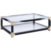 140220266990fa2bb3ccb.jpeg Rectangular Metal Coffee Table with Glass Top and Shelf, Black