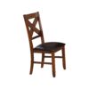 140220266990fb0cf06ab.jpeg Dining Chair, Vegan Faux Leather, X Backrest, Set of 2, Brown