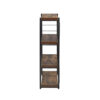 140220266990fbe7cce1f.jpeg 4 Tiered Metal Framed Wooden Bookshelf, Weathered Oak Brown and Black