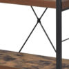 140220266990fbeda65aa.jpeg 4 Tiered Metal Framed Wooden Bookshelf, Weathered Oak Brown and Black