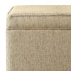 Rectangular Fabric Upholstered Wooden Ottoman with Lift Top Storage, Brown