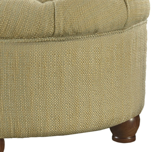 140220266990fce770a88.jpeg Fabric Upholstered Wooden Ottoman with Tufted Lift Off Lid Storage, Beige and Brown