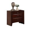 140220266990fd0252e5a.jpeg Contemporary Style Wooden Nightstand with Three Drawers and Metal Knobs, Brown