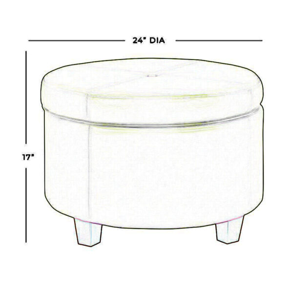 Leatherette Upholstered Wooden Ottoman with Single Button Tufted Lift Top Storage, Green, Large