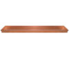 29 Inch Rectangular Metal Windowsill Planter Tray, Trim Edges, Large, Copper