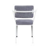 140220266991087fea8ef.jpeg Fabric Upholstered Metal Dining Chair, Set of 2, White and Gray