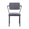 14022026699108944818d.jpeg Fabric Upholstered Metal Dining Chair, Set of 2, Gray and Black