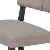 Wooden Side chair with Tufted Back, Set of 2, Brown and Gray