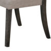 Wooden Side chair with Tufted Back, Set of 2, Brown and Gray