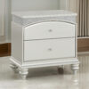 14022026699109d17a535.jpeg Modern Style 2 Drawer Wooden Nightstand with Rhinestone Inlays, Silver
